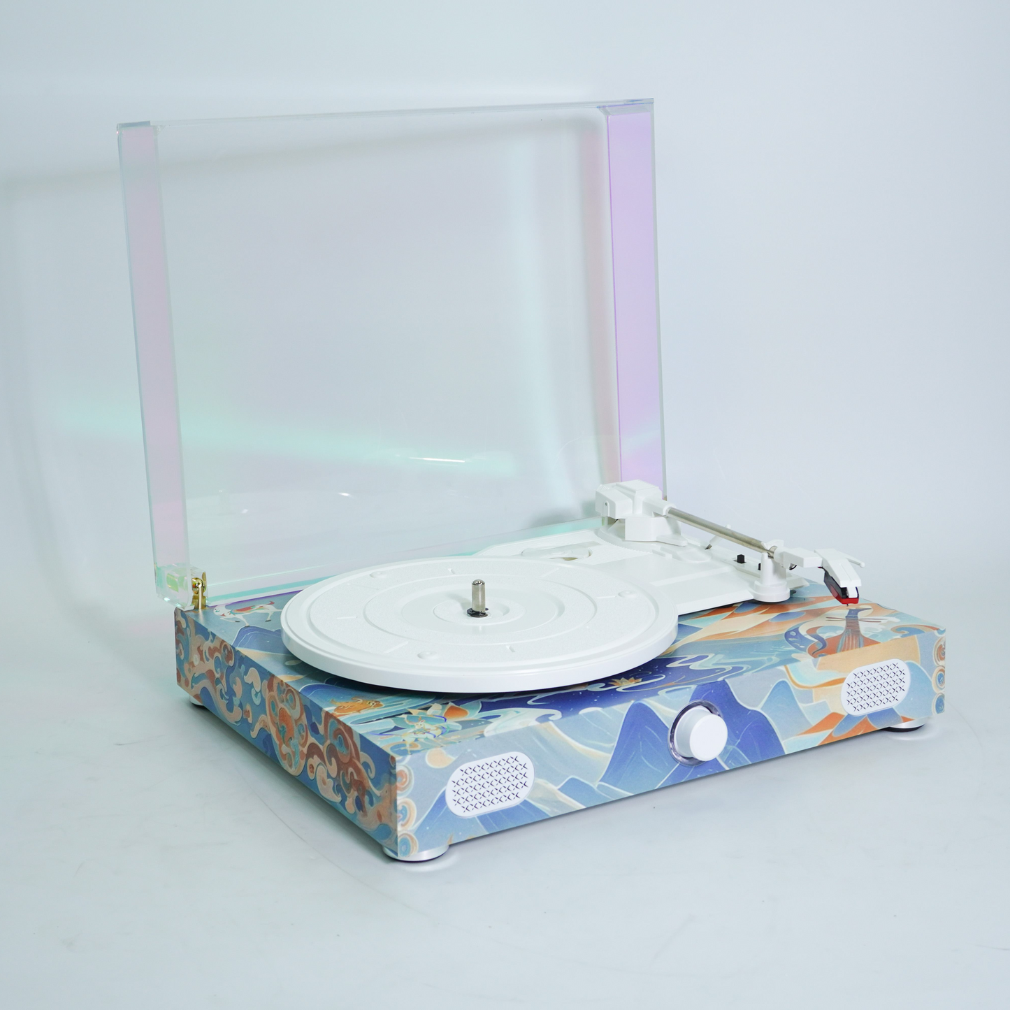 Dcolorful 211 | Designer Piano Lacquer Vinyl Record Player with Built-in Bluetooth Hi-Fi Speakers