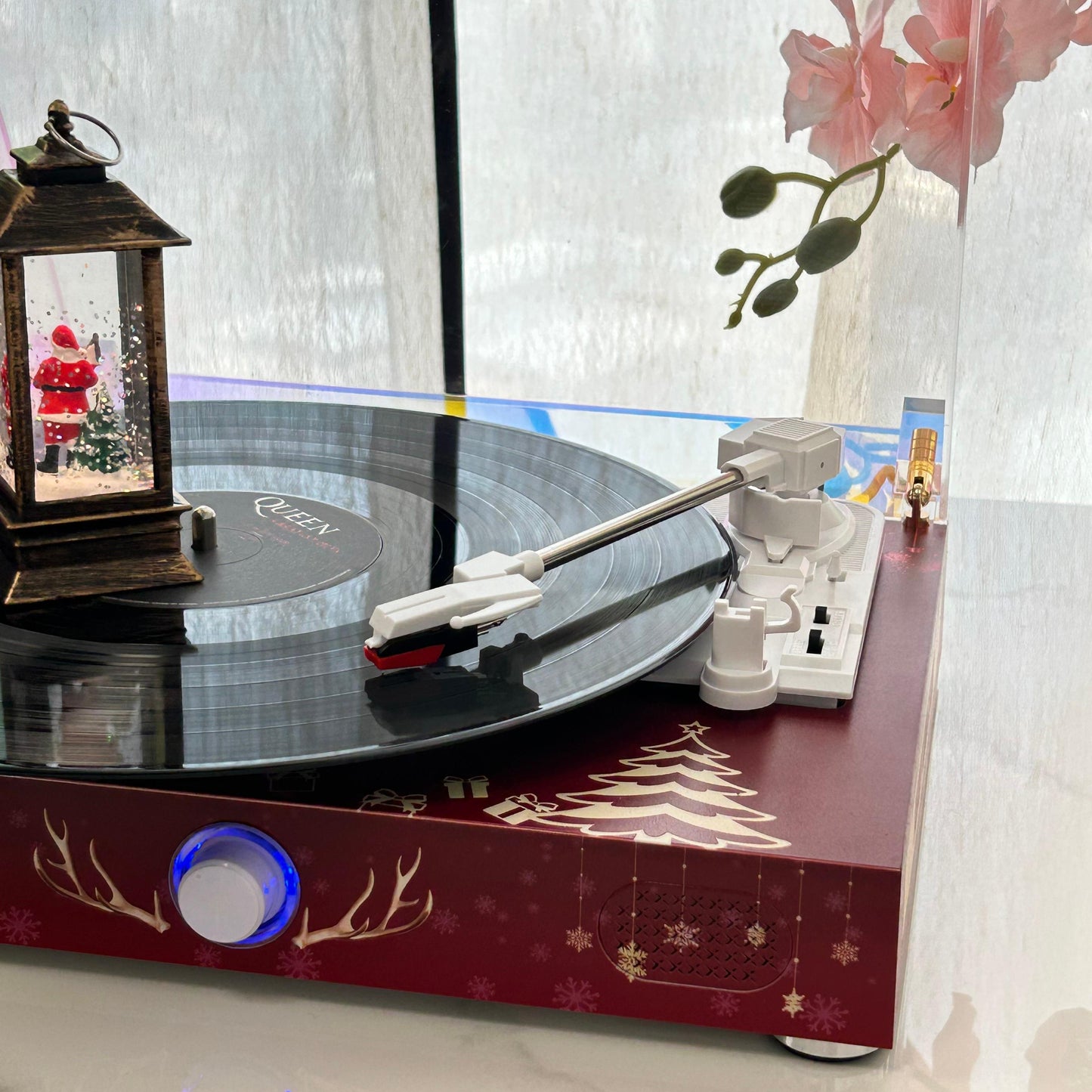 Dcolorful 211 | Designer Piano Lacquer Vinyl Record Player with Built-in Bluetooth Hi-Fi Speakers