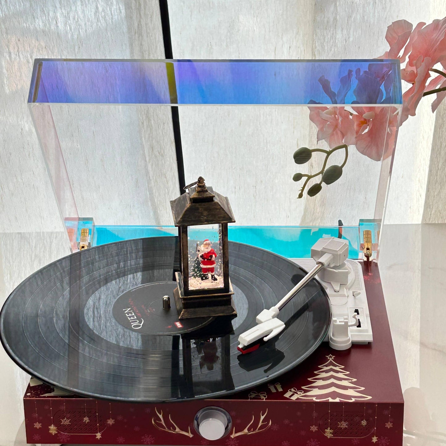 Dcolorful 211 | Designer Piano Lacquer Vinyl Record Player with Built-in Bluetooth Hi-Fi Speakers