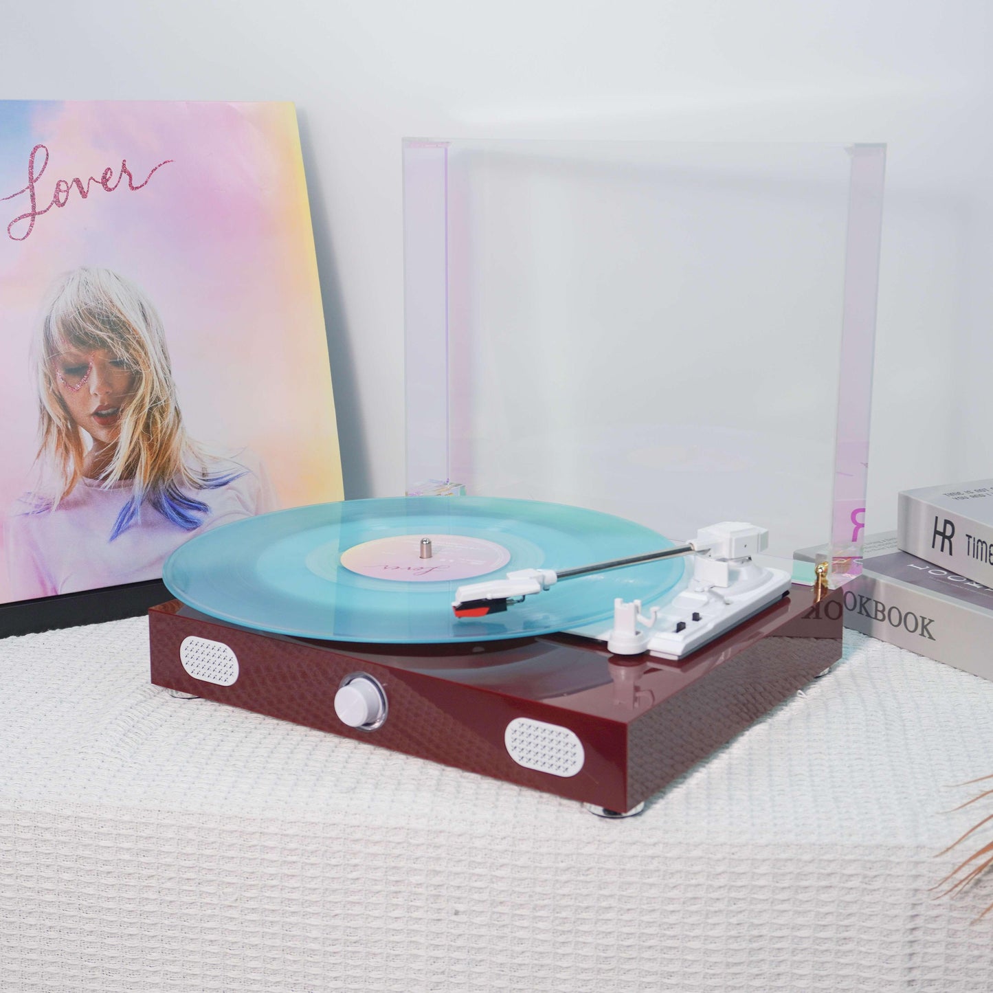 Dcolorful 211 | Designer Piano Lacquer Vinyl Record Player with Built-in Bluetooth Hi-Fi Speakers