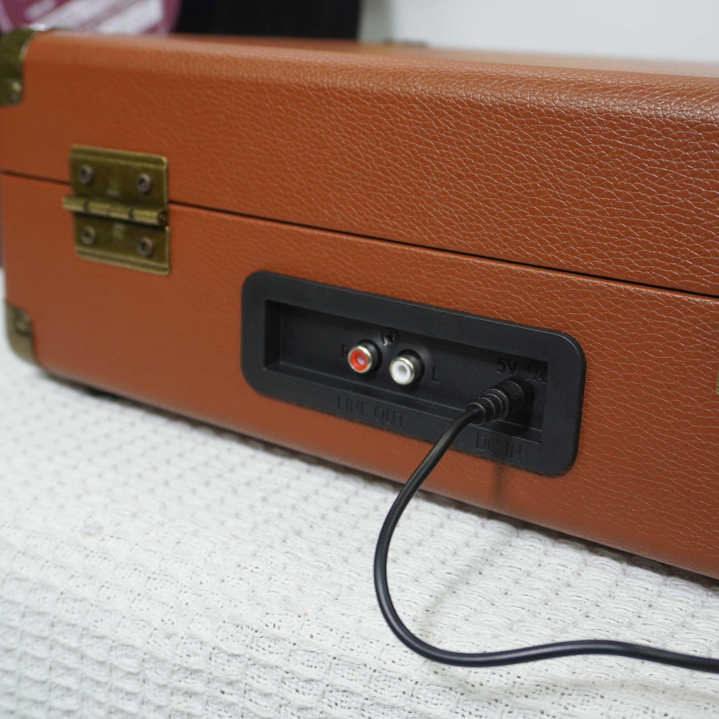 TR102-D Portable Bluetooth Suitcase Record Player with Built-in Stereo Speakers