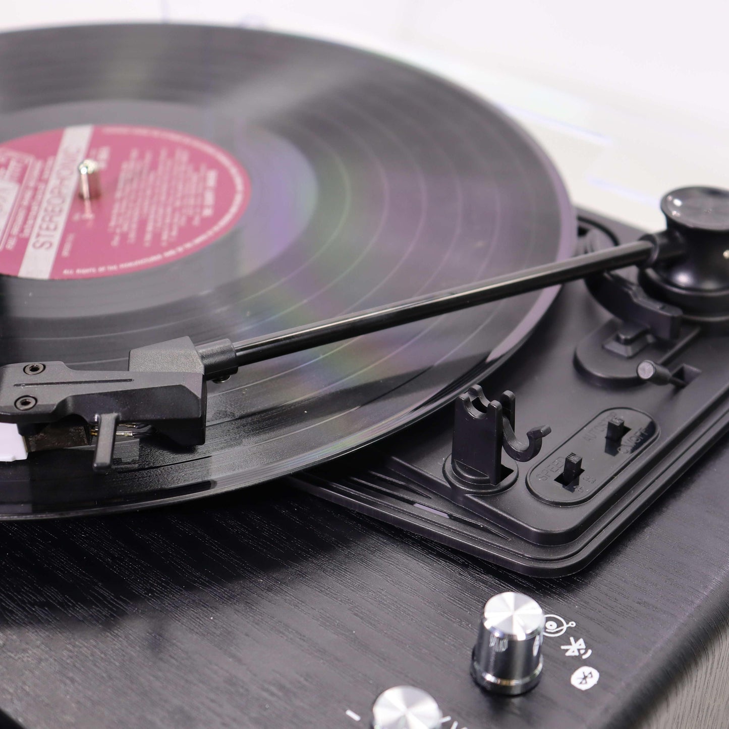 M103 Bluetooth Record Player with Bluetooth Input & Output and Built-in Speakers