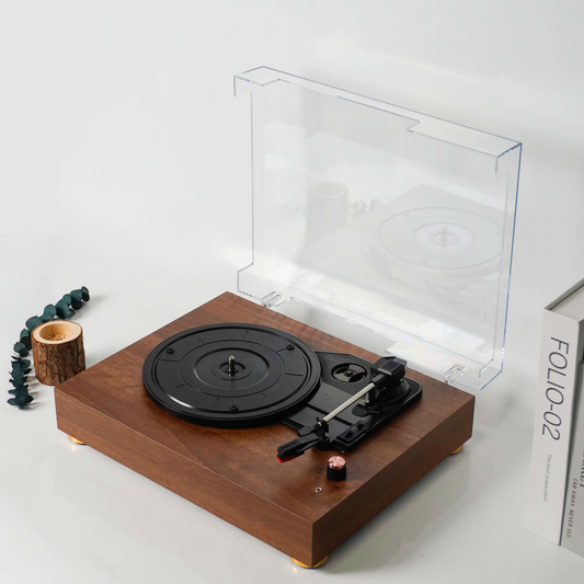 TR104 Classic Wooden All-in-One Vinyl Turntable