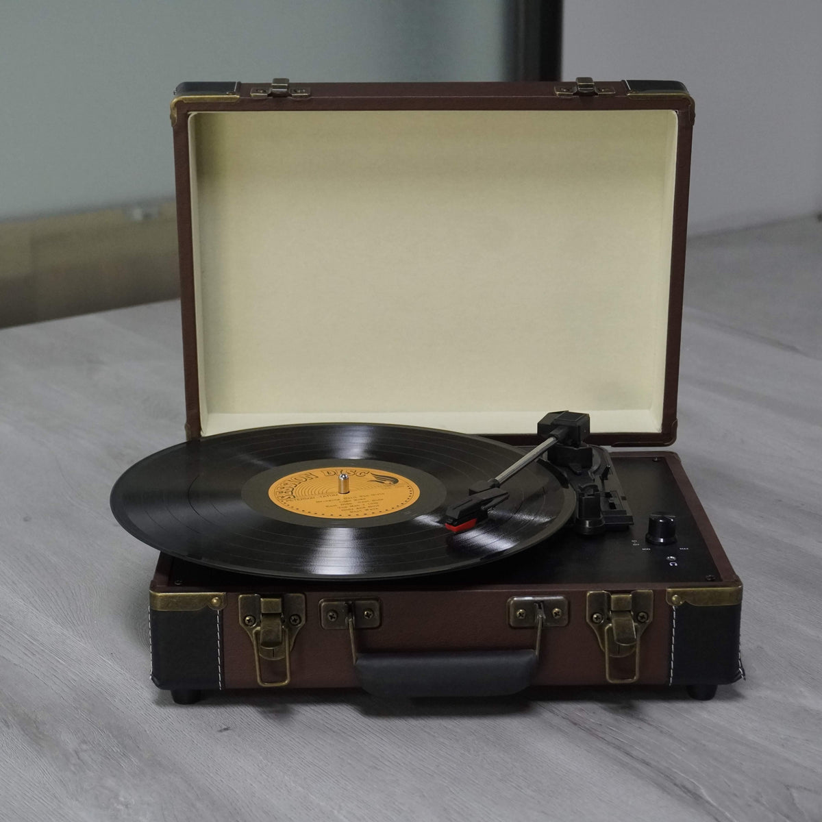 TR106 3-Speed Bluetooth Suitcase Record Player with Ruby Stylus