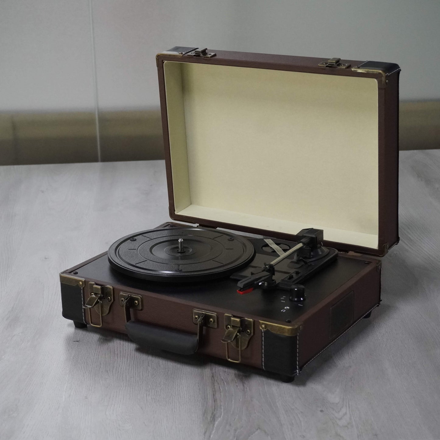TR106 3-Speed Bluetooth Suitcase Record Player with Ruby Stylus