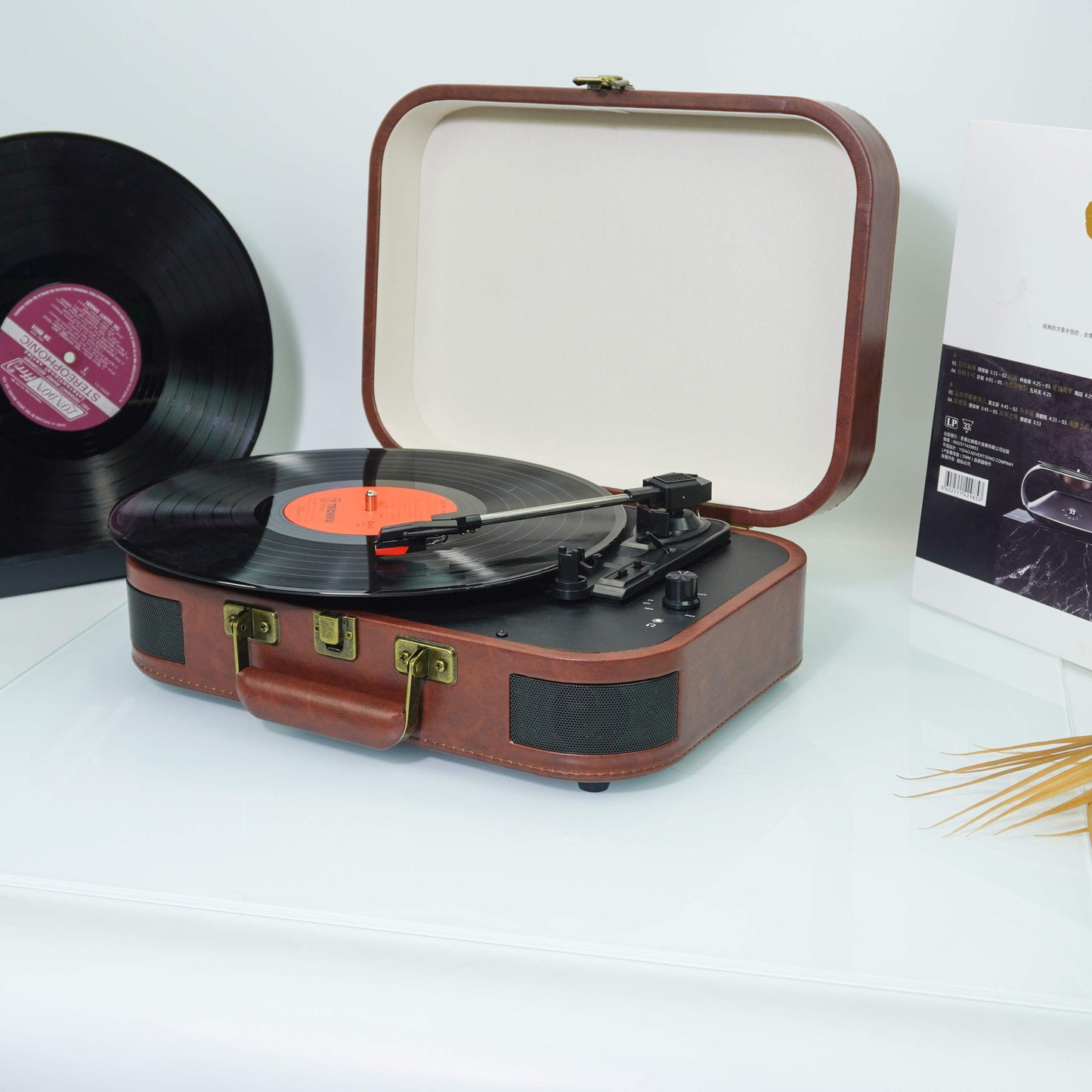 TR107 Bluetooth Suitcase Record Player with Built-in Speakers | OEM Turntable Manufacturer