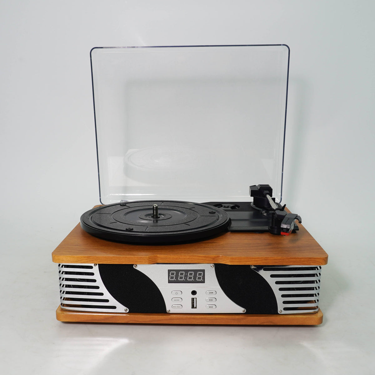TR111 3-Speed Bluetooth Record Player with AM/FM Radio and USB Recording