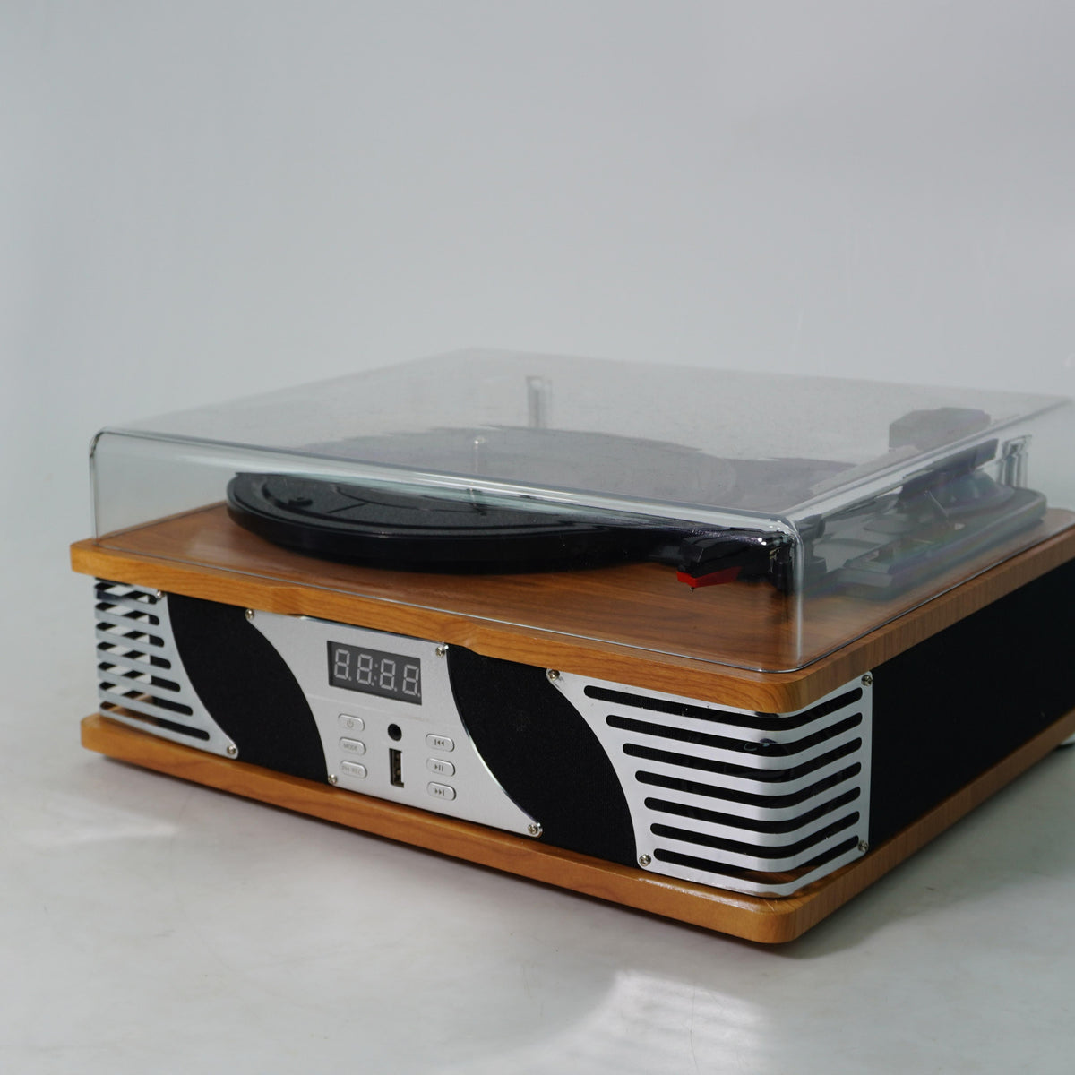 TR111 3-Speed Bluetooth Record Player with AM/FM Radio and USB Recording