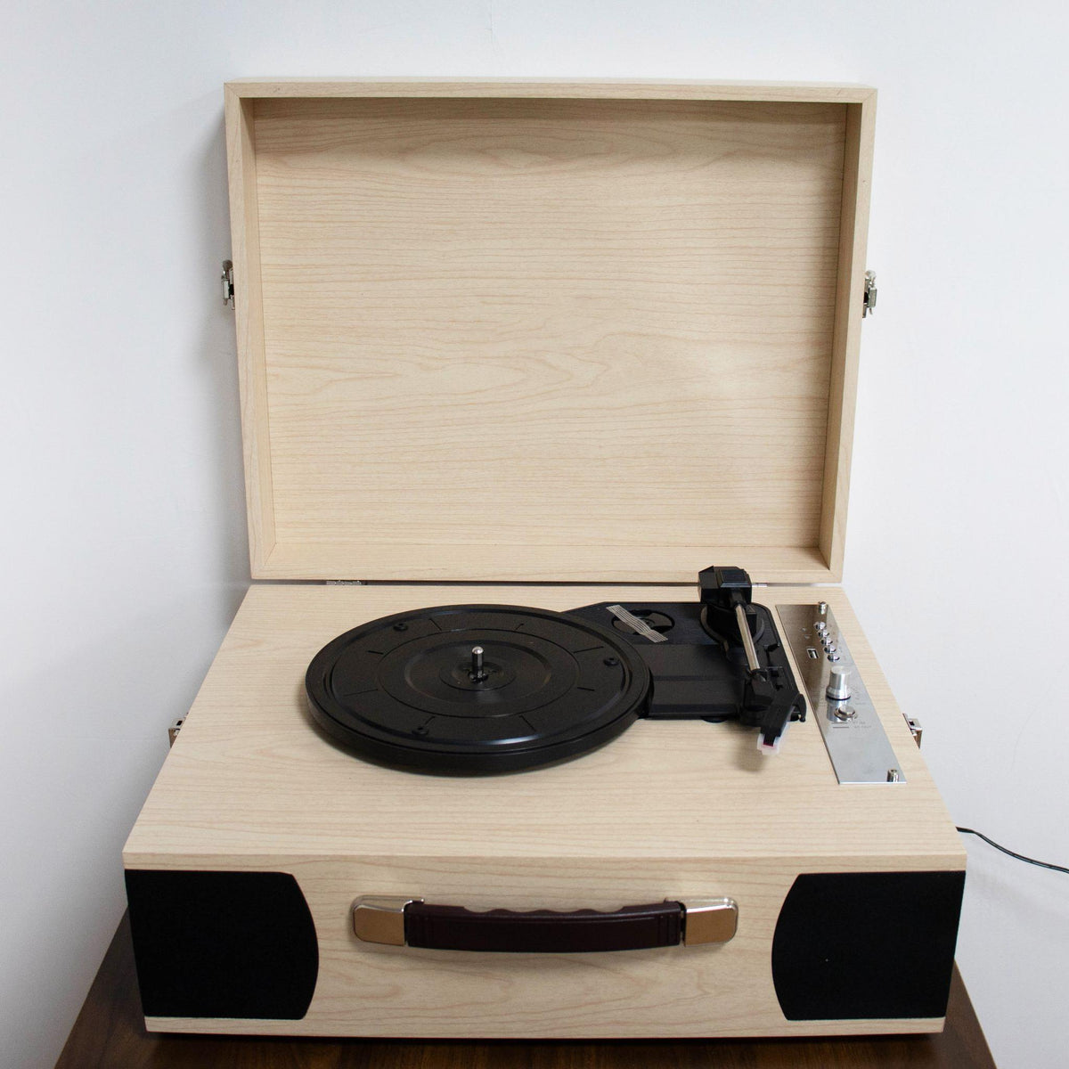 TR115 Furniture-Style Bluetooth Record Player with USB Recording