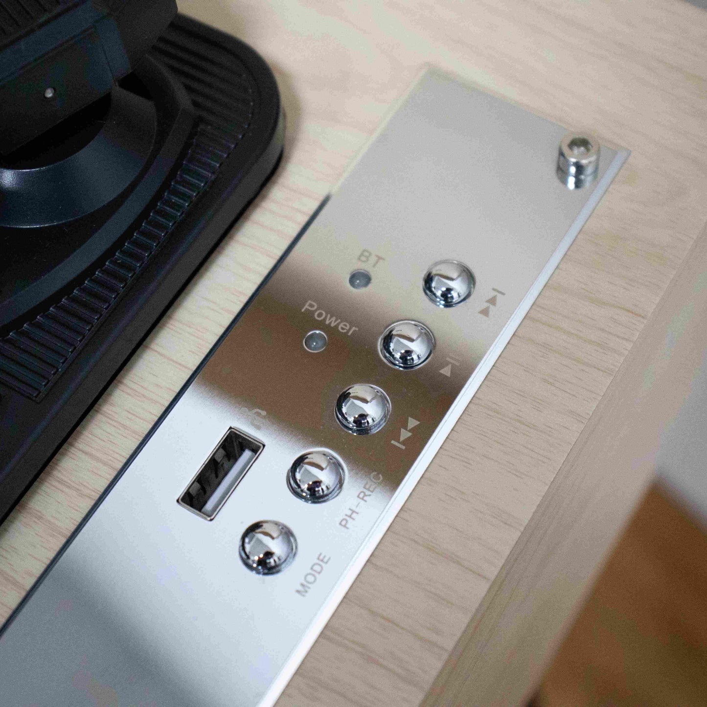 TR115 Furniture-Style Bluetooth Record Player with USB Recording