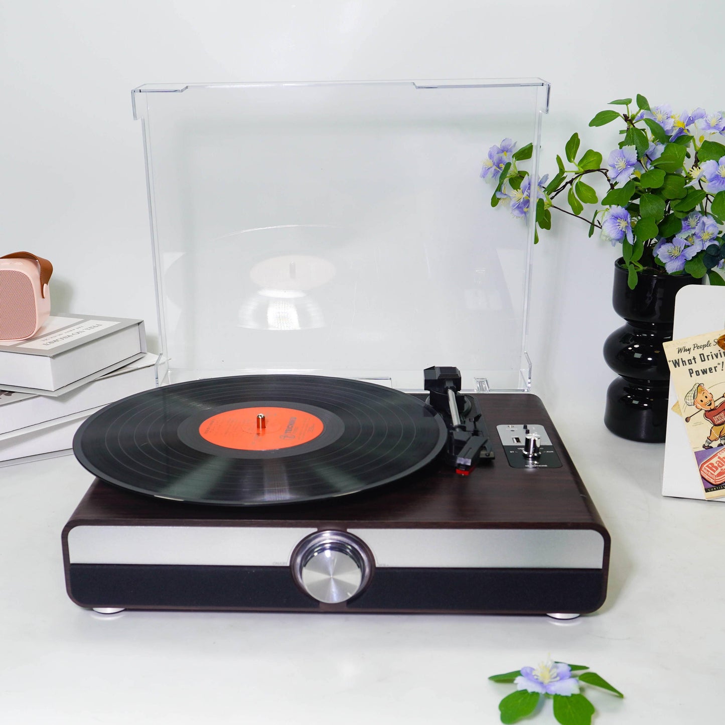 TR116 3-Speed Bluetooth Record Player with USB Recording