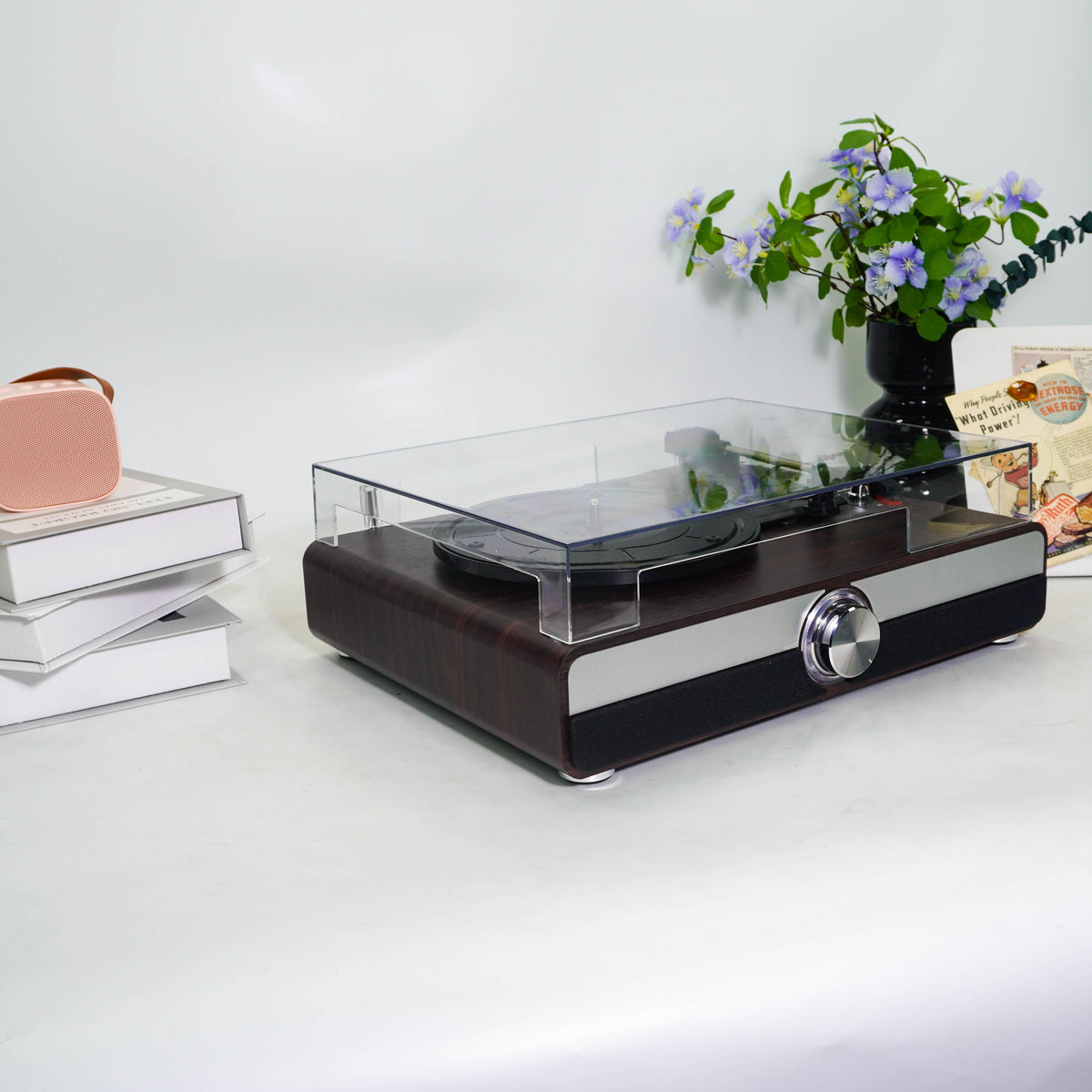 TR116 3-Speed Bluetooth Record Player with USB Recording