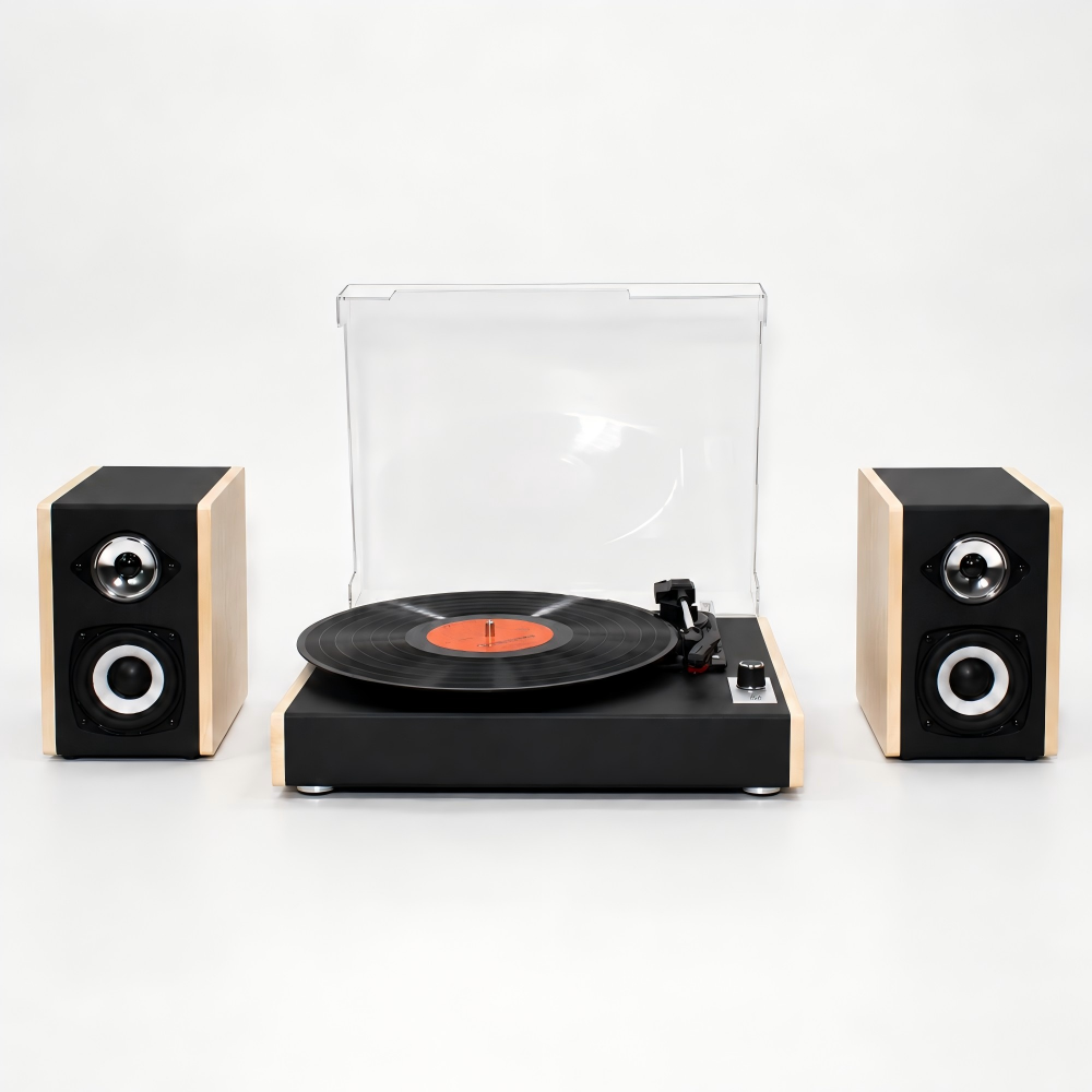 TR117 Bluetooth Turntable with External Stereo Speakers