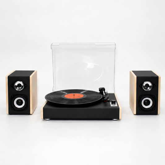 TR117 Bluetooth Turntable with External Stereo Speakers